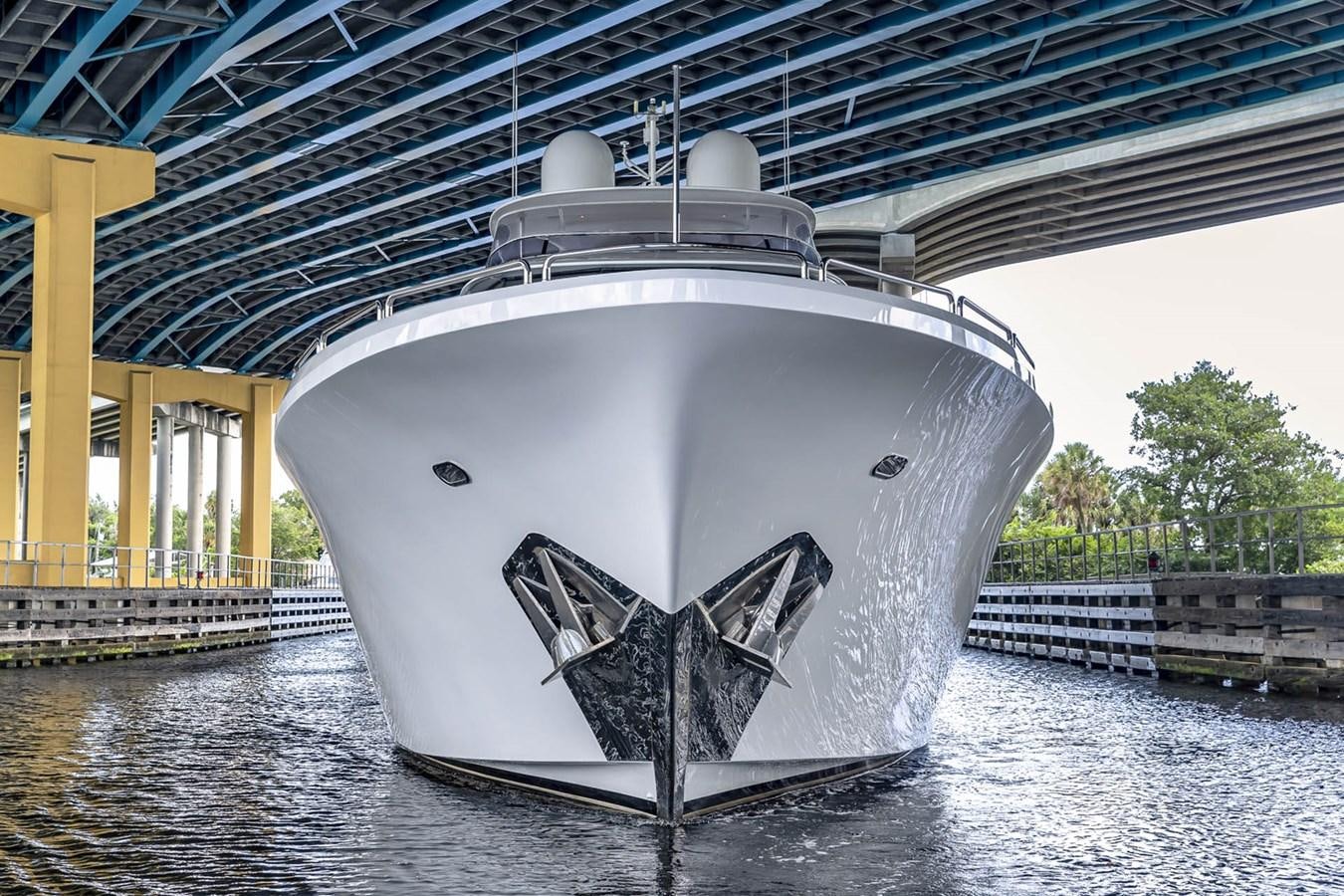 a large white water wheel aboard SIMPLICITY Yacht for Sale