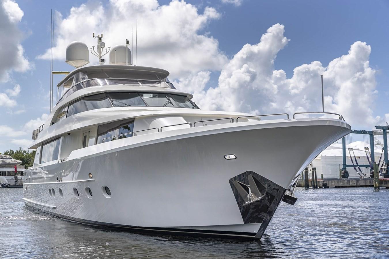a large white yacht aboard SIMPLICITY Yacht for Sale