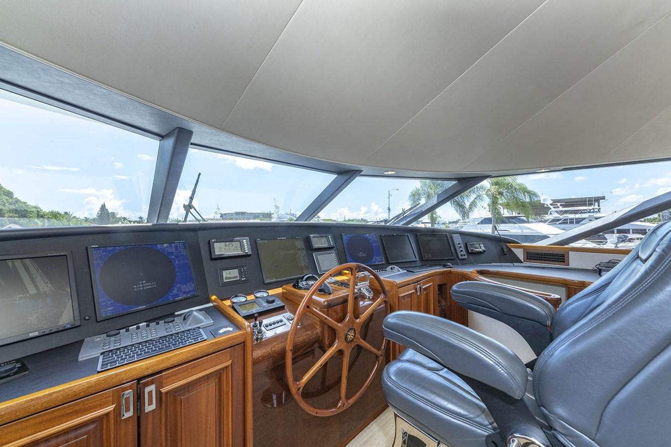 inside of a car aboard SIMPLICITY Yacht for Sale
