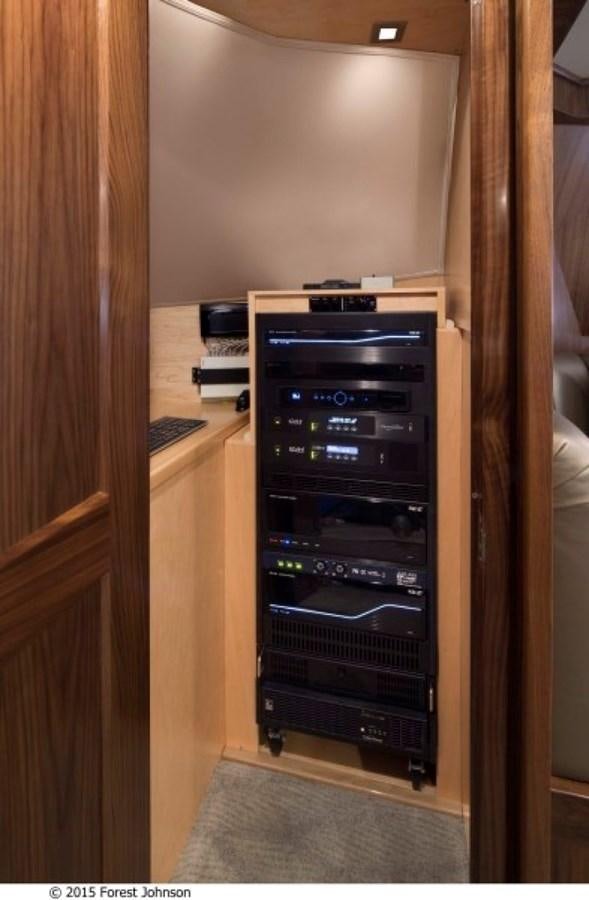 a black computer tower aboard NEW VIKING 80 SKYBRIDGE Yacht for Sale
