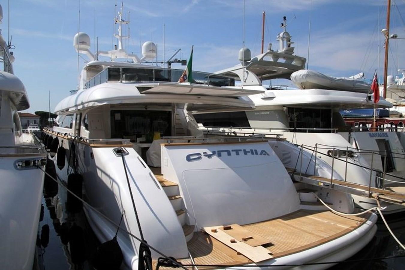 a group of boats are parked aboard CYNTHIA Yacht for Sale