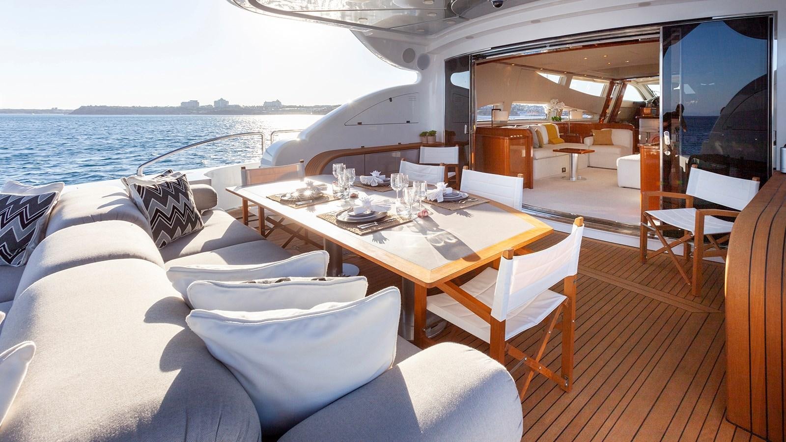 a table with chairs around it aboard KIDI ONE Yacht for Sale