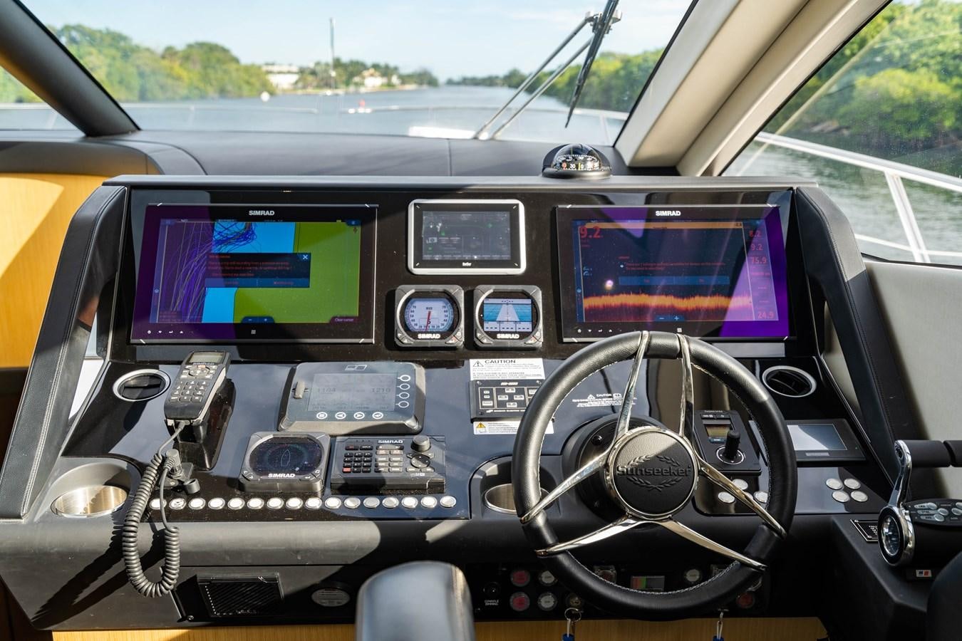 inside of a car aboard SUBMARINO Yacht for Sale