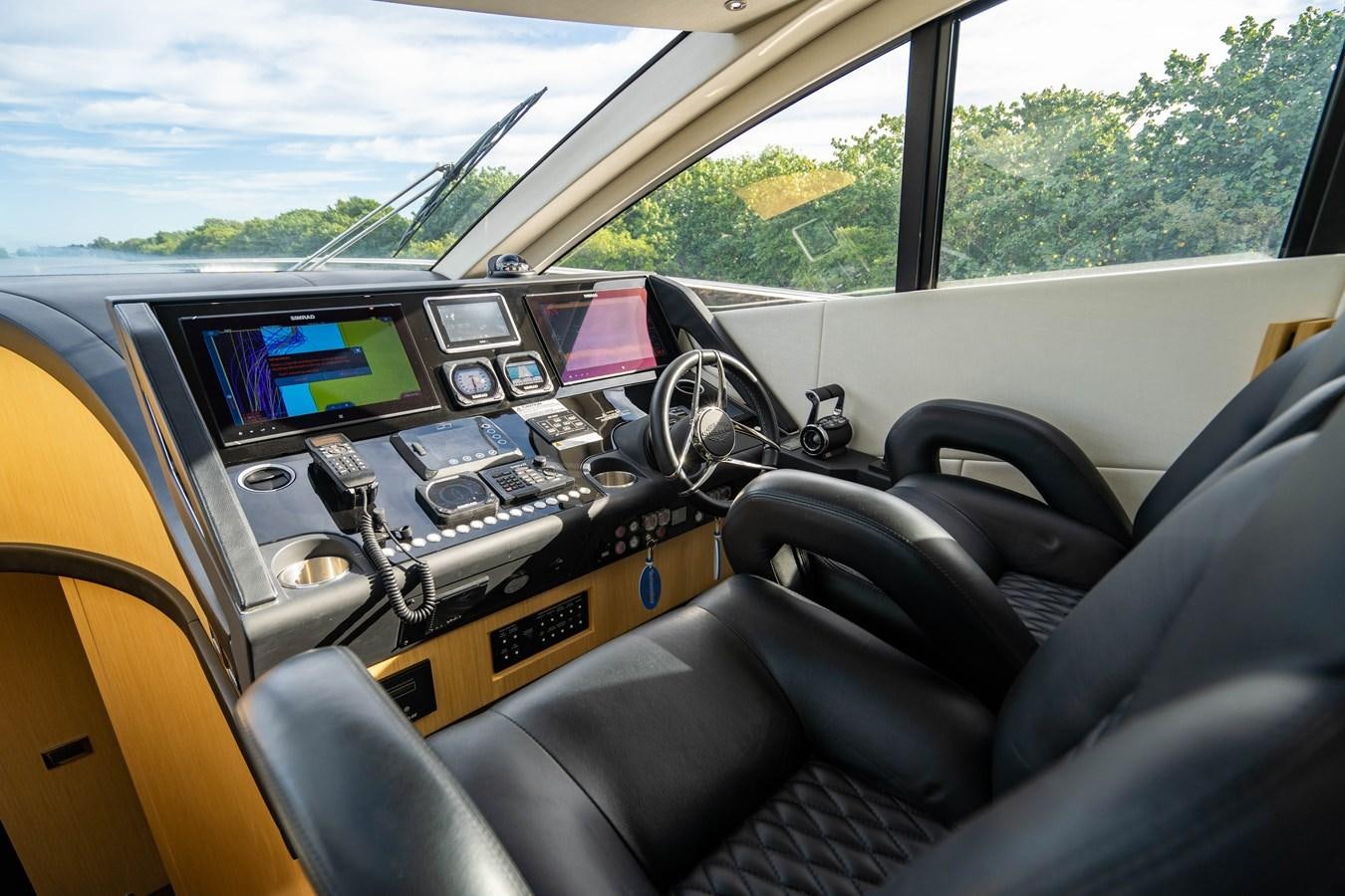 inside of a car aboard SUBMARINO Yacht for Sale