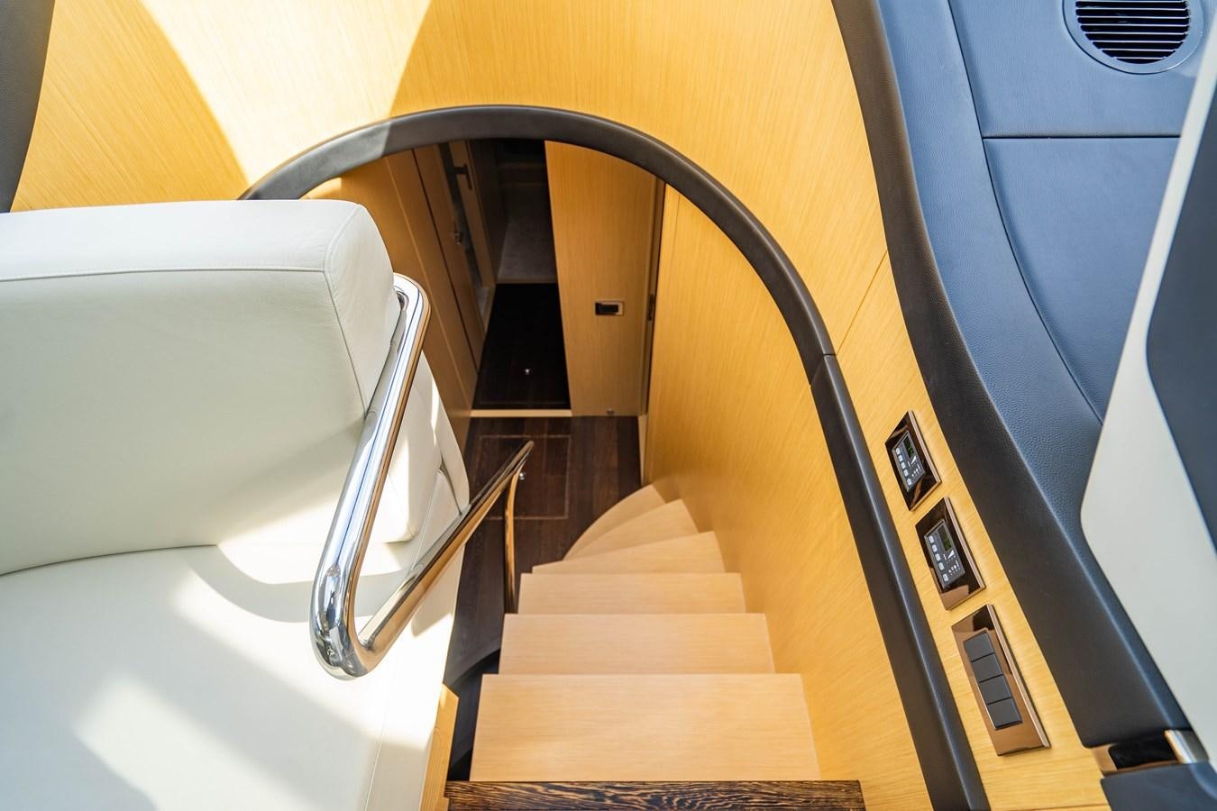 a flight of stairs leading to a door aboard SUBMARINO Yacht for Sale