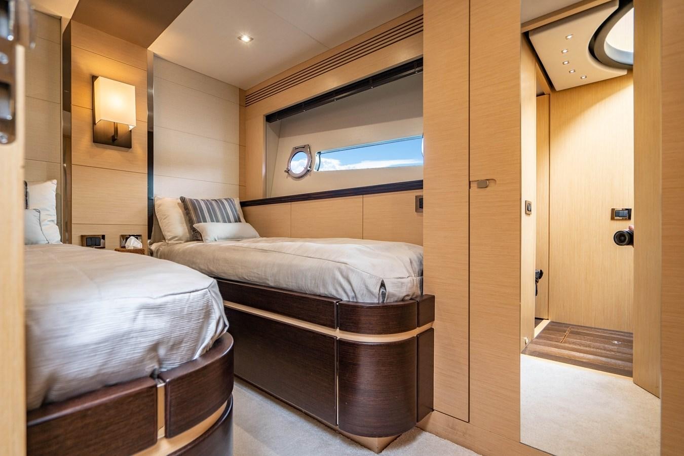 a room with two beds aboard SUBMARINO Yacht for Sale