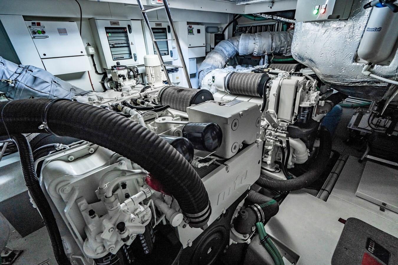 a machine with a large engine aboard SUBMARINO Yacht for Sale