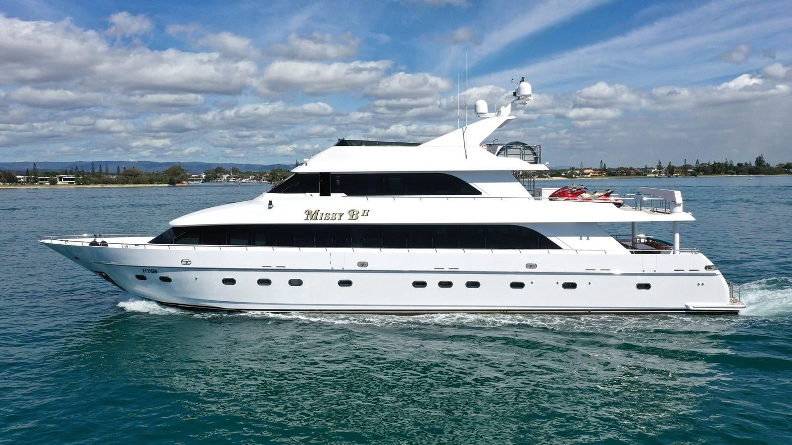 a white yacht in the water aboard MISSY B II Yacht for Sale