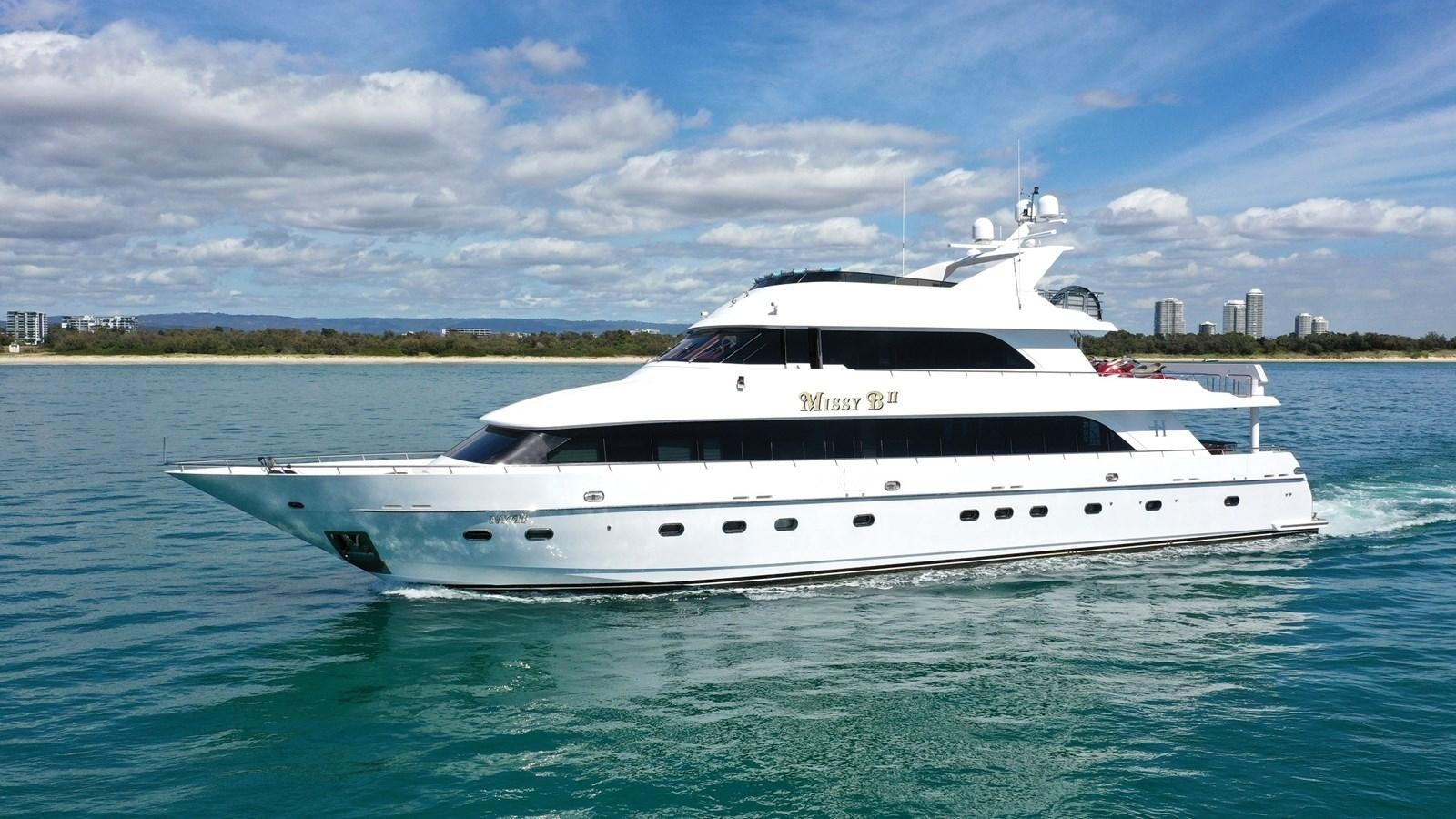 a white yacht in the water aboard MISSY B II Yacht for Sale