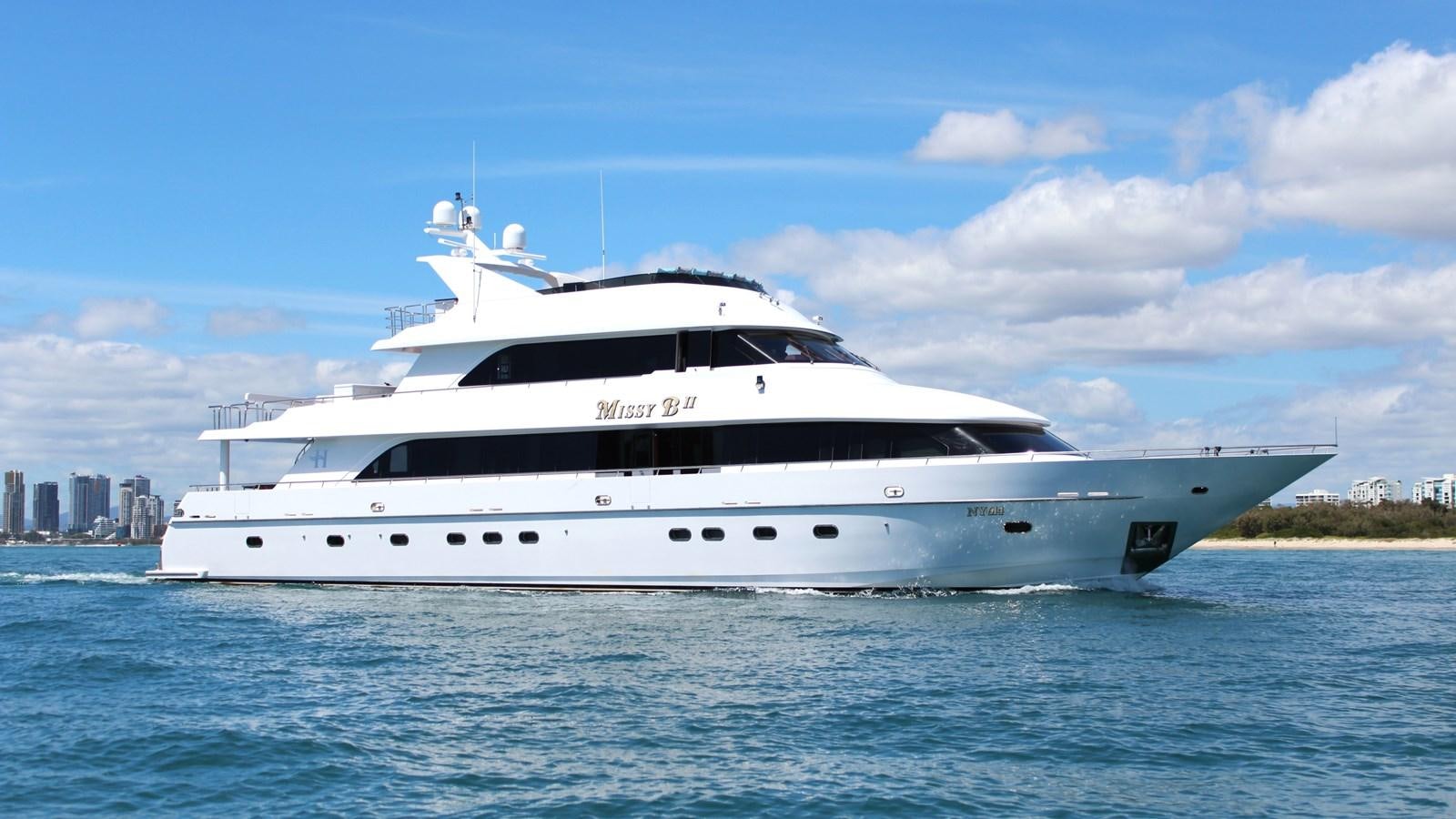 a white yacht in the water aboard MISSY B II Yacht for Sale