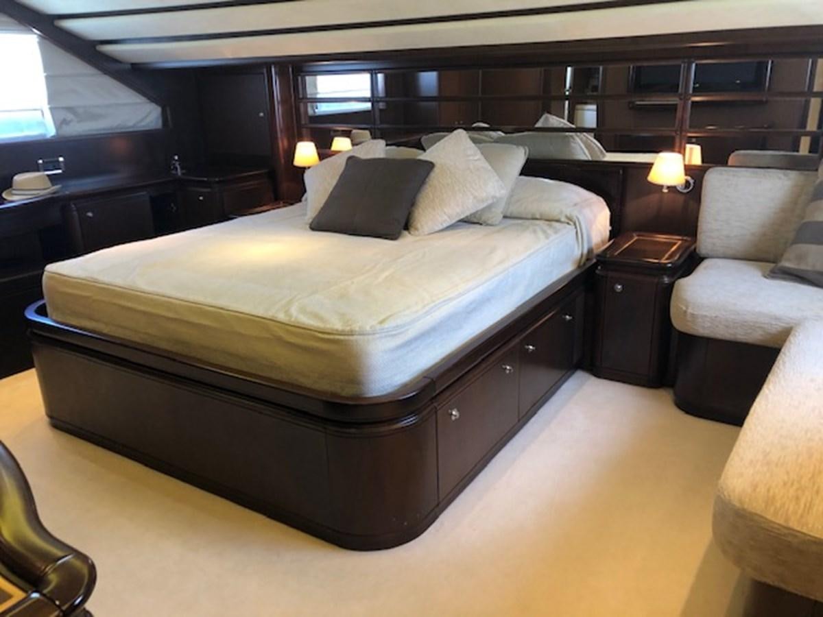 a bed in a room aboard LADY MARIA Yacht for Sale