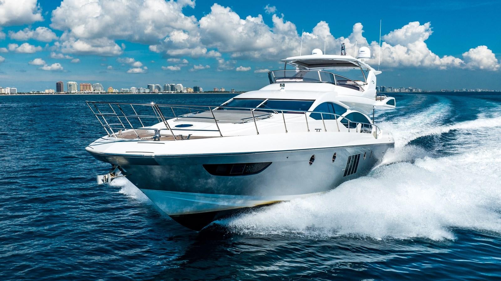 a white yacht on the water aboard DAYS LIKE THIS Yacht for Sale