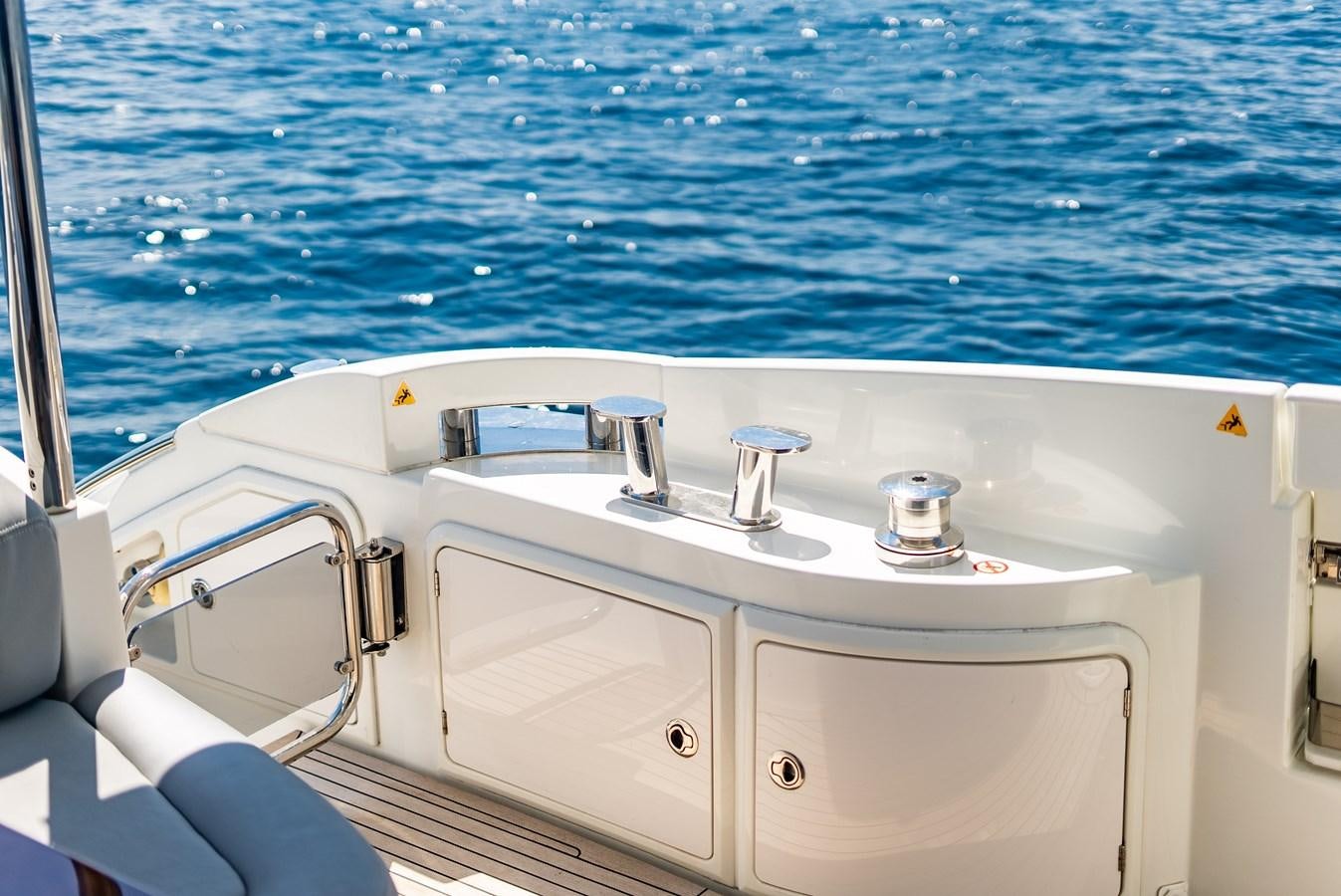 a boat with a sink and faucet aboard DAYS LIKE THIS Yacht for Sale