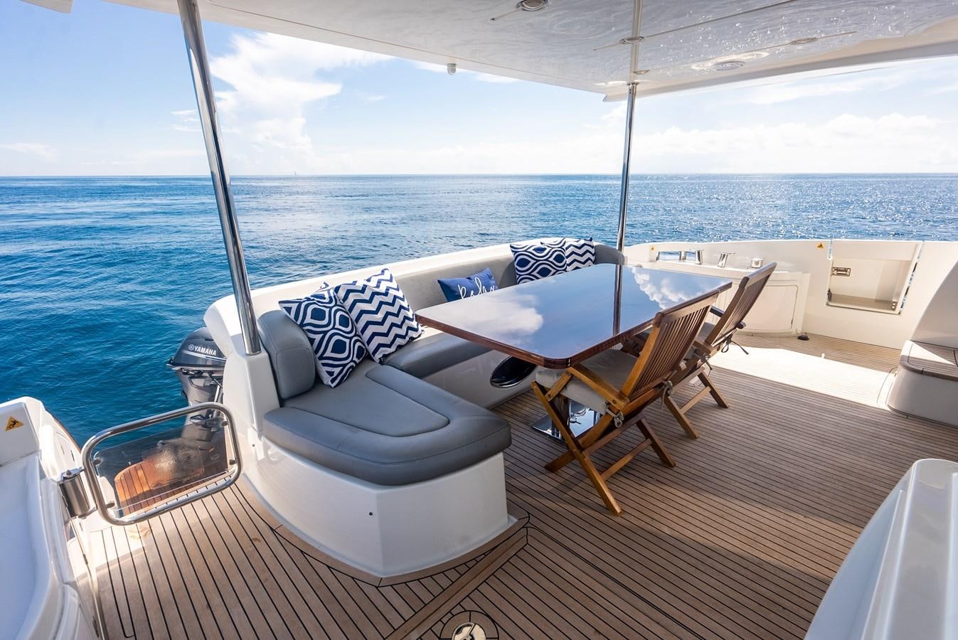 a boat on a deck aboard DAYS LIKE THIS Yacht for Sale