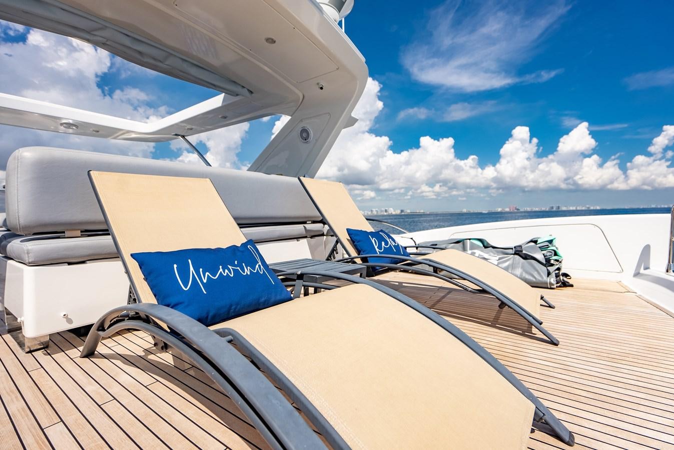 a boat on a deck aboard DAYS LIKE THIS Yacht for Sale