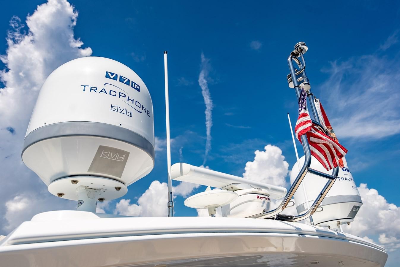 a space shuttle with a flag on top aboard DAYS LIKE THIS Yacht for Sale