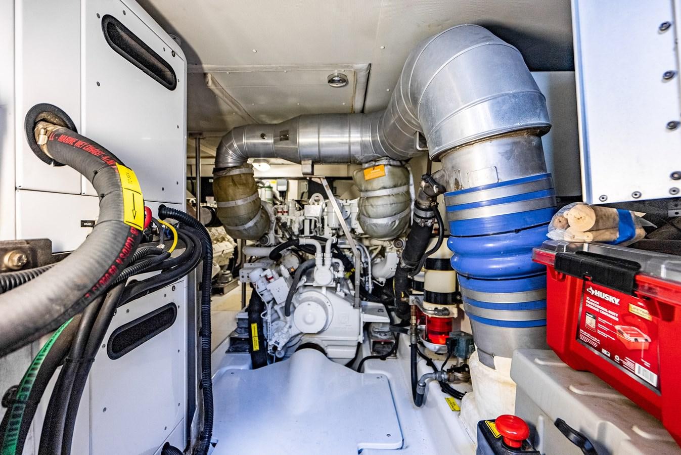 a machine with a large metal cylinder aboard DAYS LIKE THIS Yacht for Sale