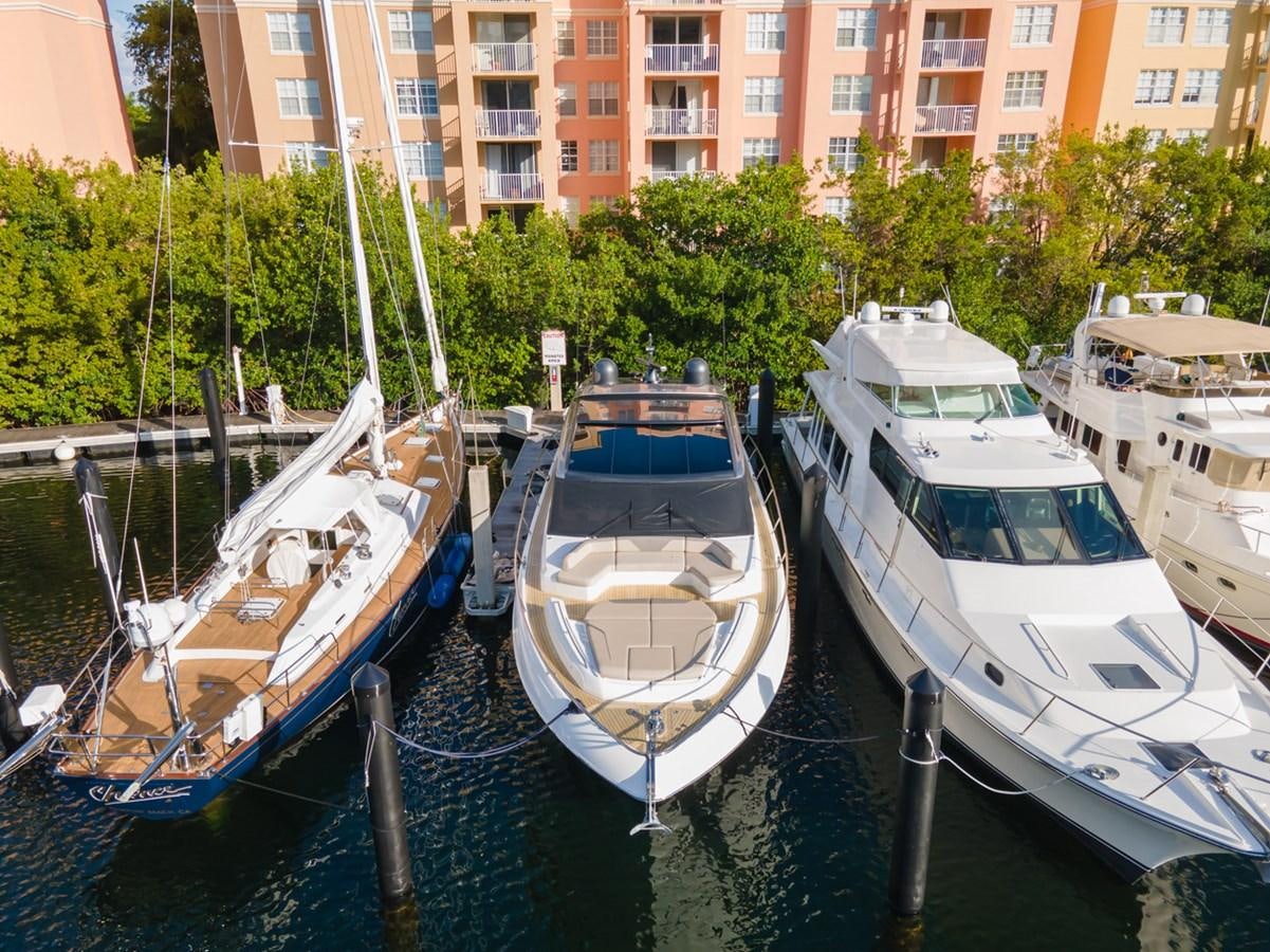 boats docked in a harbor aboard V65 PRINCESS Yacht for Sale
