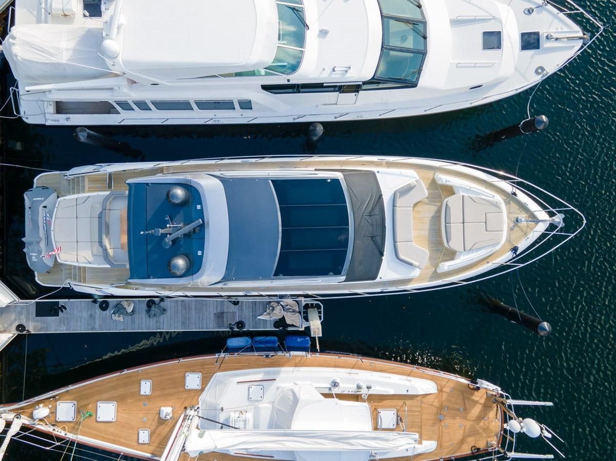 a train on a track aboard V65 PRINCESS Yacht for Sale