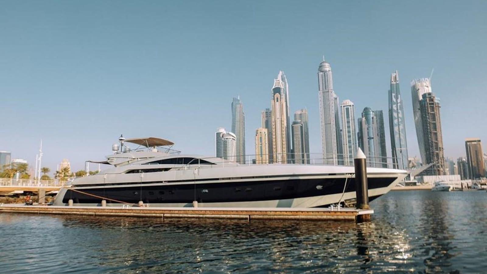 a boat on the water aboard LADY MAIA Yacht for Sale