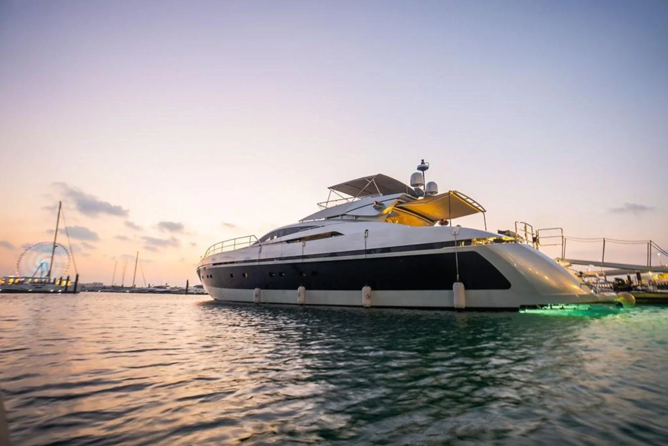 a boat in the water aboard HIGH ROLLER Yacht for Sale