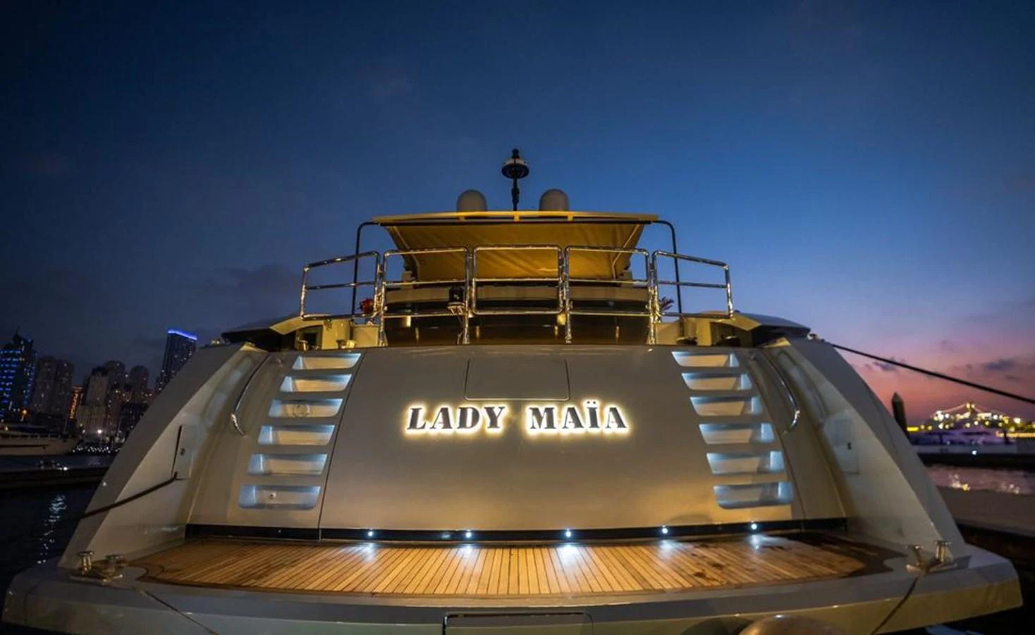 a large ship in the water aboard HIGH ROLLER Yacht for Sale