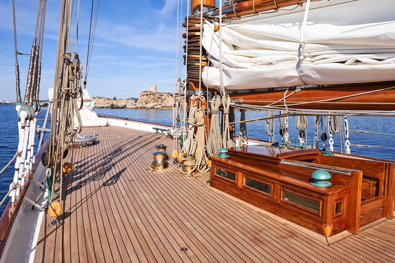 a boat on the water aboard ELENA OF LONDON Yacht for Sale
