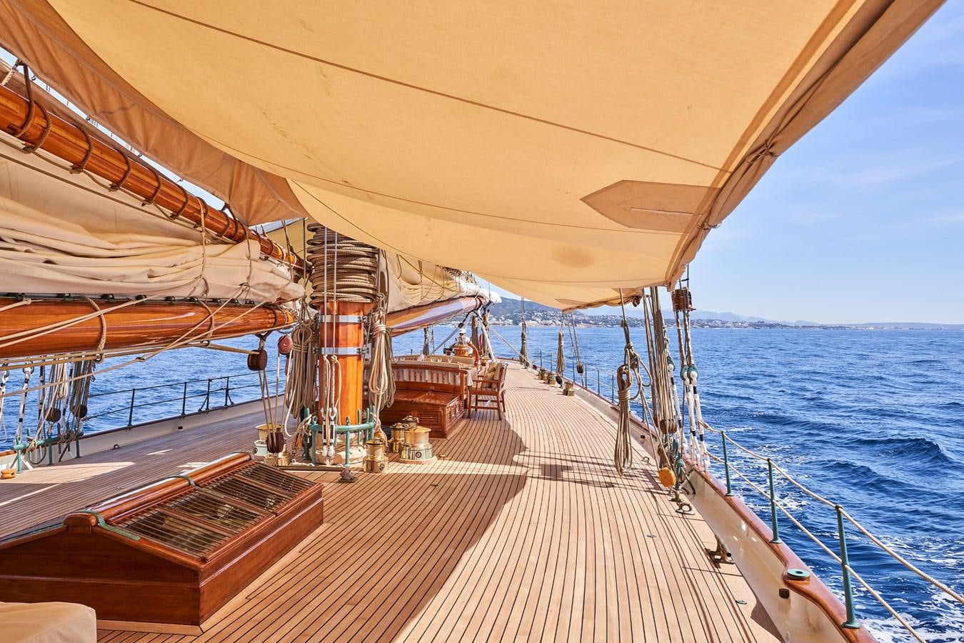 a boat on the water aboard ELENA OF LONDON Yacht for Sale