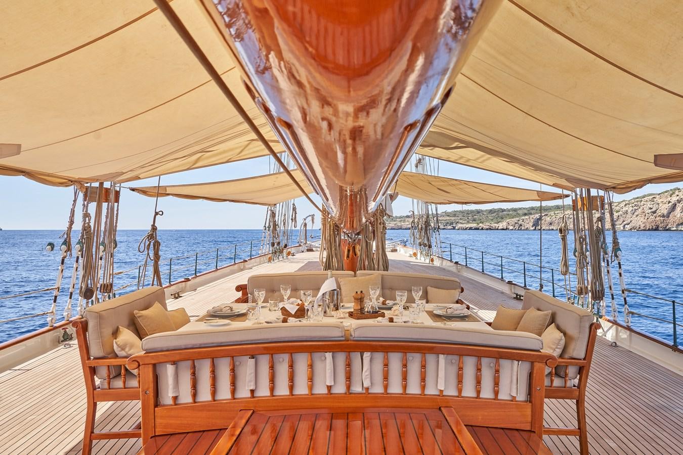 a boat on the water aboard ELENA OF LONDON Yacht for Sale