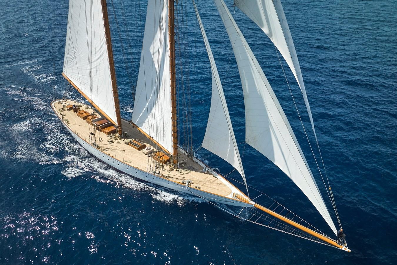 a sailboat on the water aboard ELENA OF LONDON Yacht for Sale