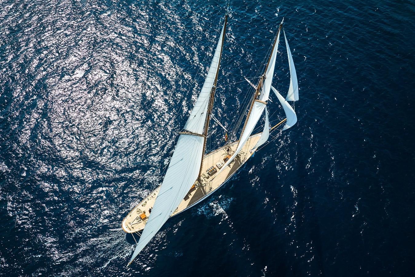 a white boat in the water aboard ELENA OF LONDON Yacht for Sale