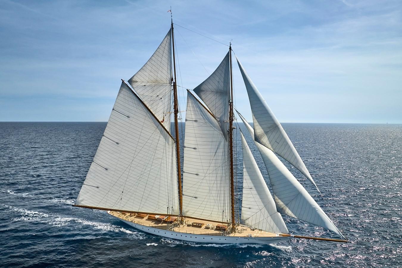 a sailboat on the water aboard ELENA OF LONDON Yacht for Sale