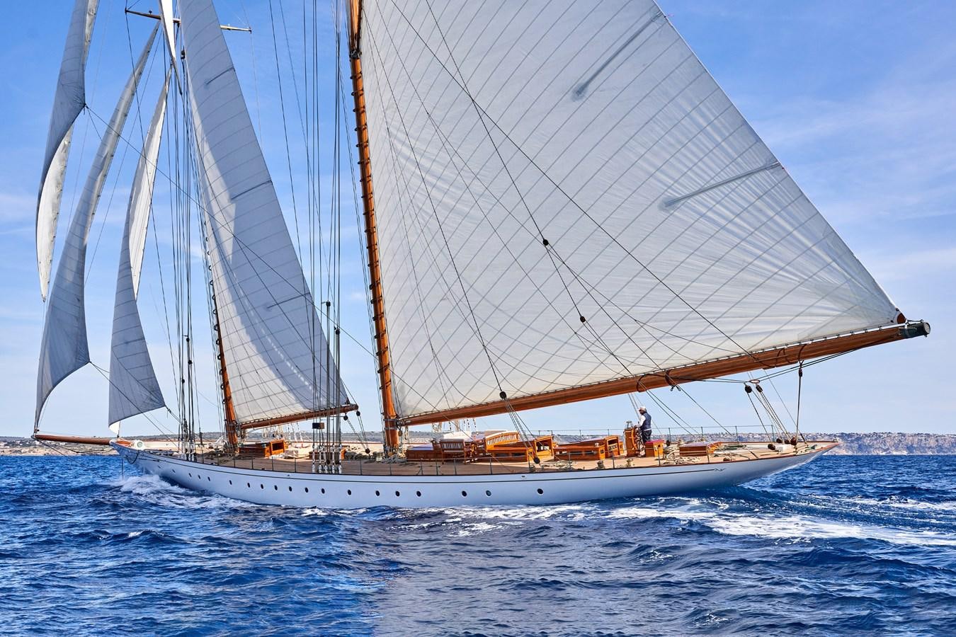 a sailboat on the water aboard ELENA OF LONDON Yacht for Sale