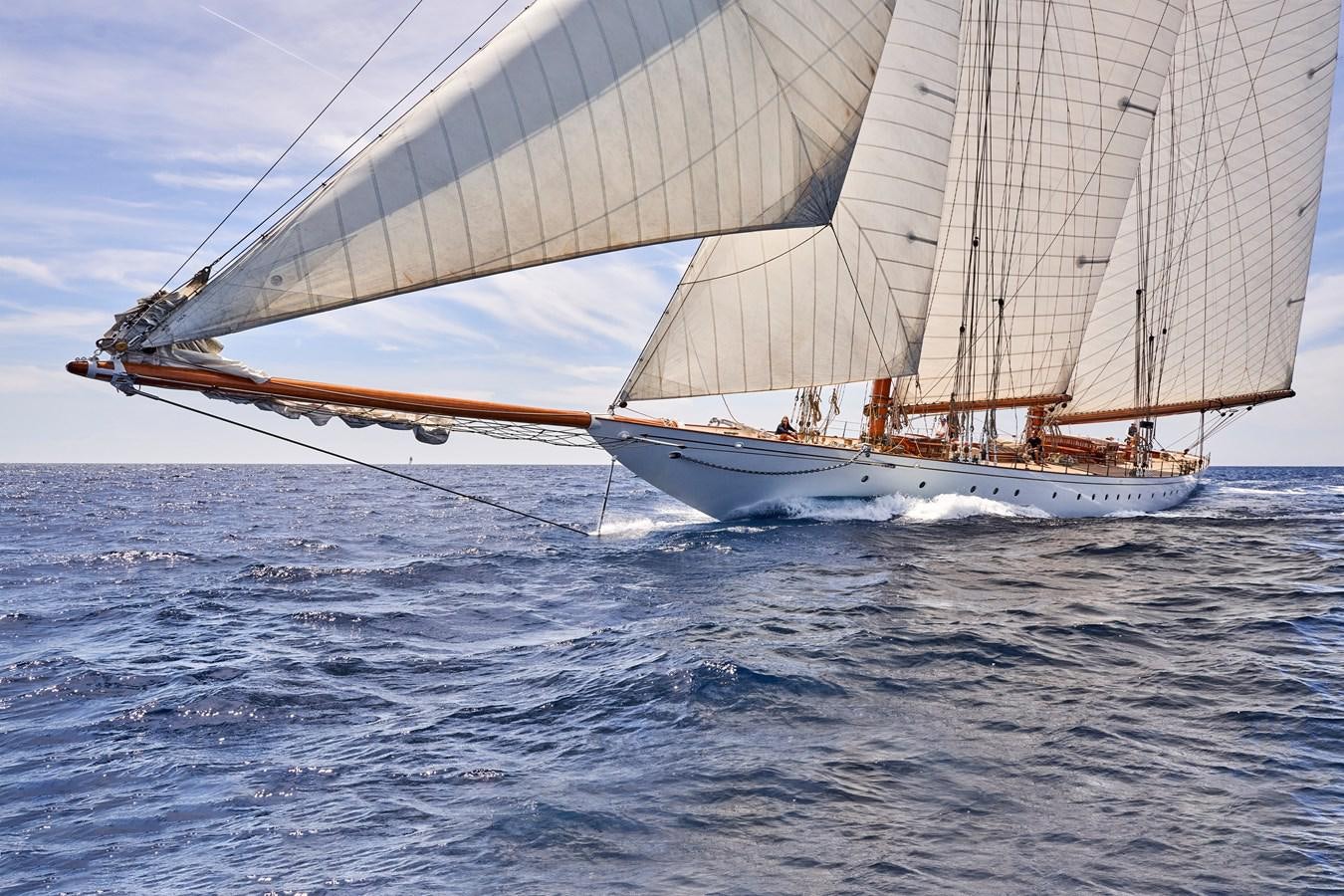 a sailboat on the water aboard ELENA OF LONDON Yacht for Sale