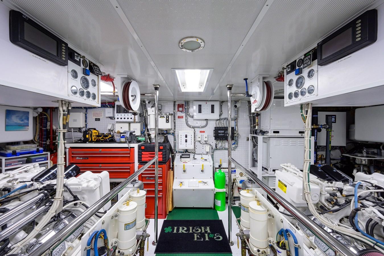 a room with machinery aboard SAR Yacht for Sale