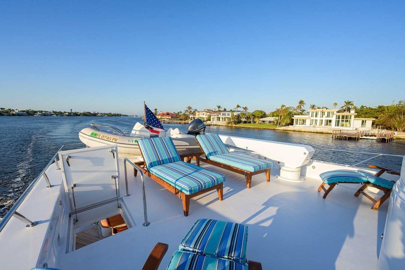 a boat on the water aboard SAR Yacht for Sale