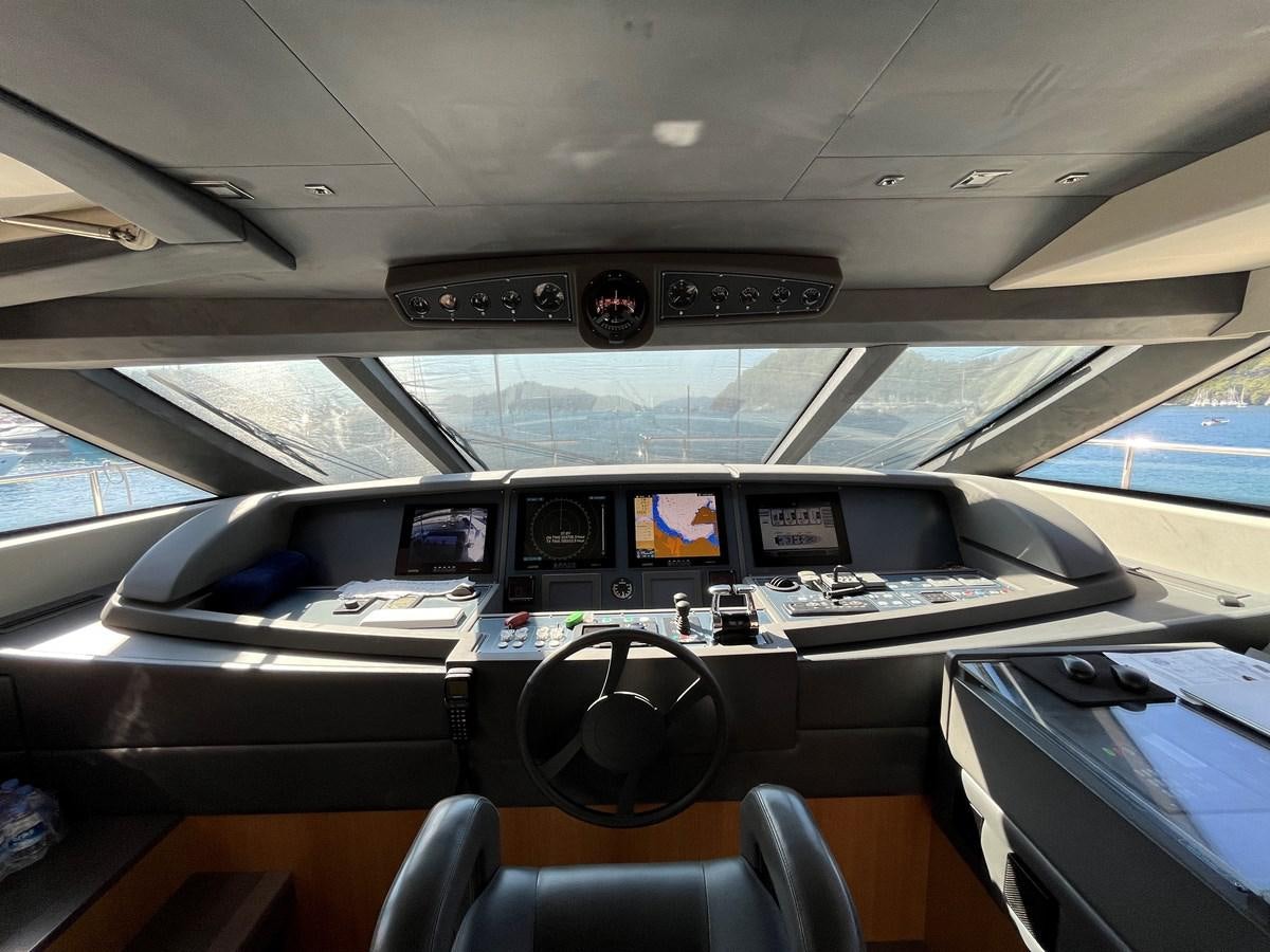 inside of a car aboard SELF Yacht for Sale
