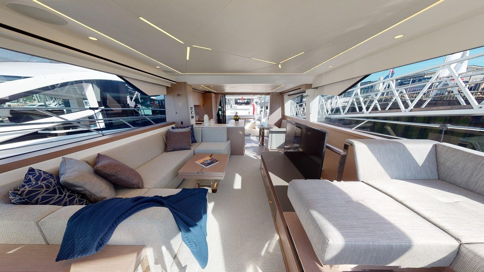 inside of a vehicle aboard RANI Yacht for Sale