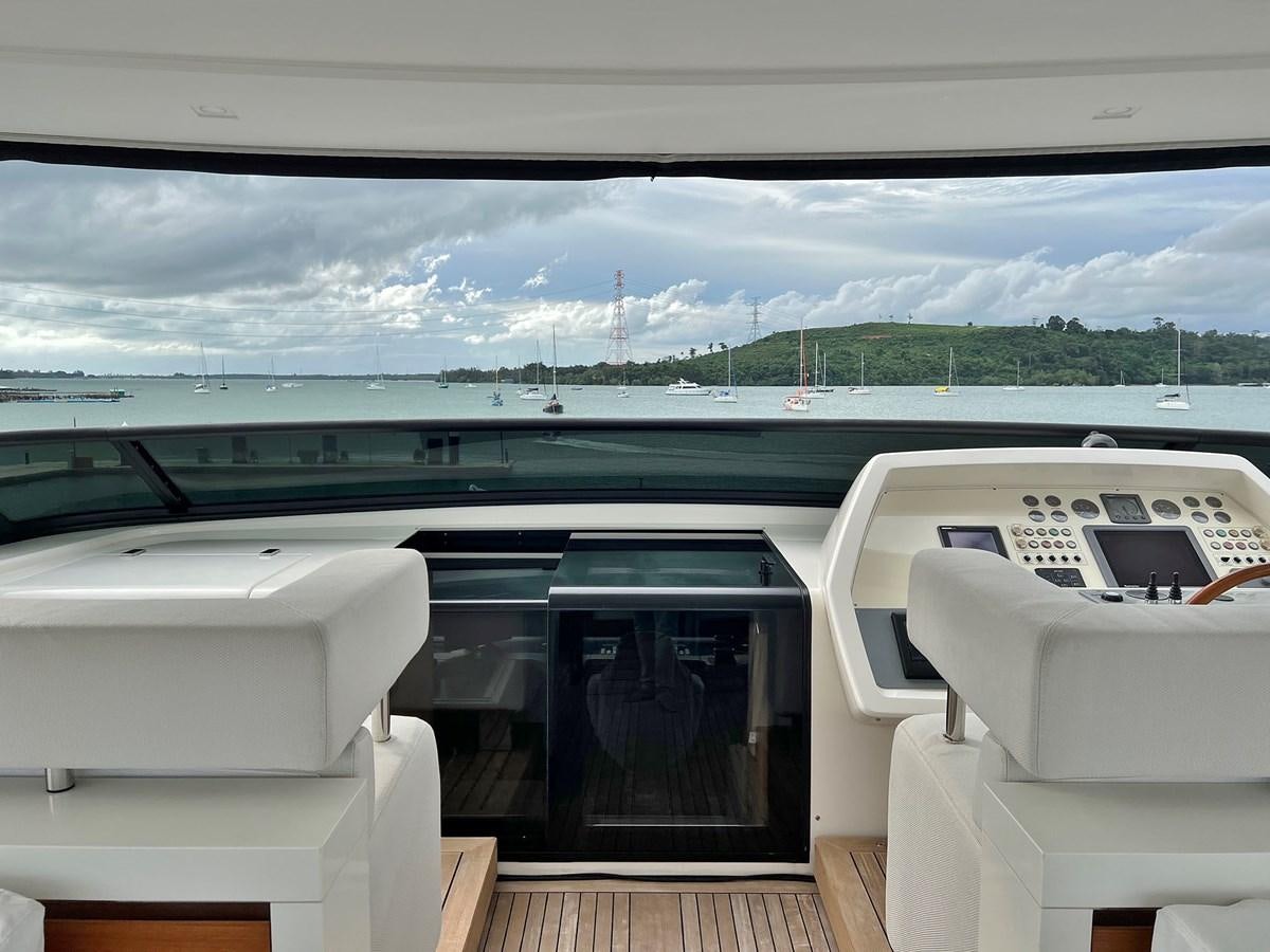 a view of a city from a train aboard INDIGO Yacht for Sale