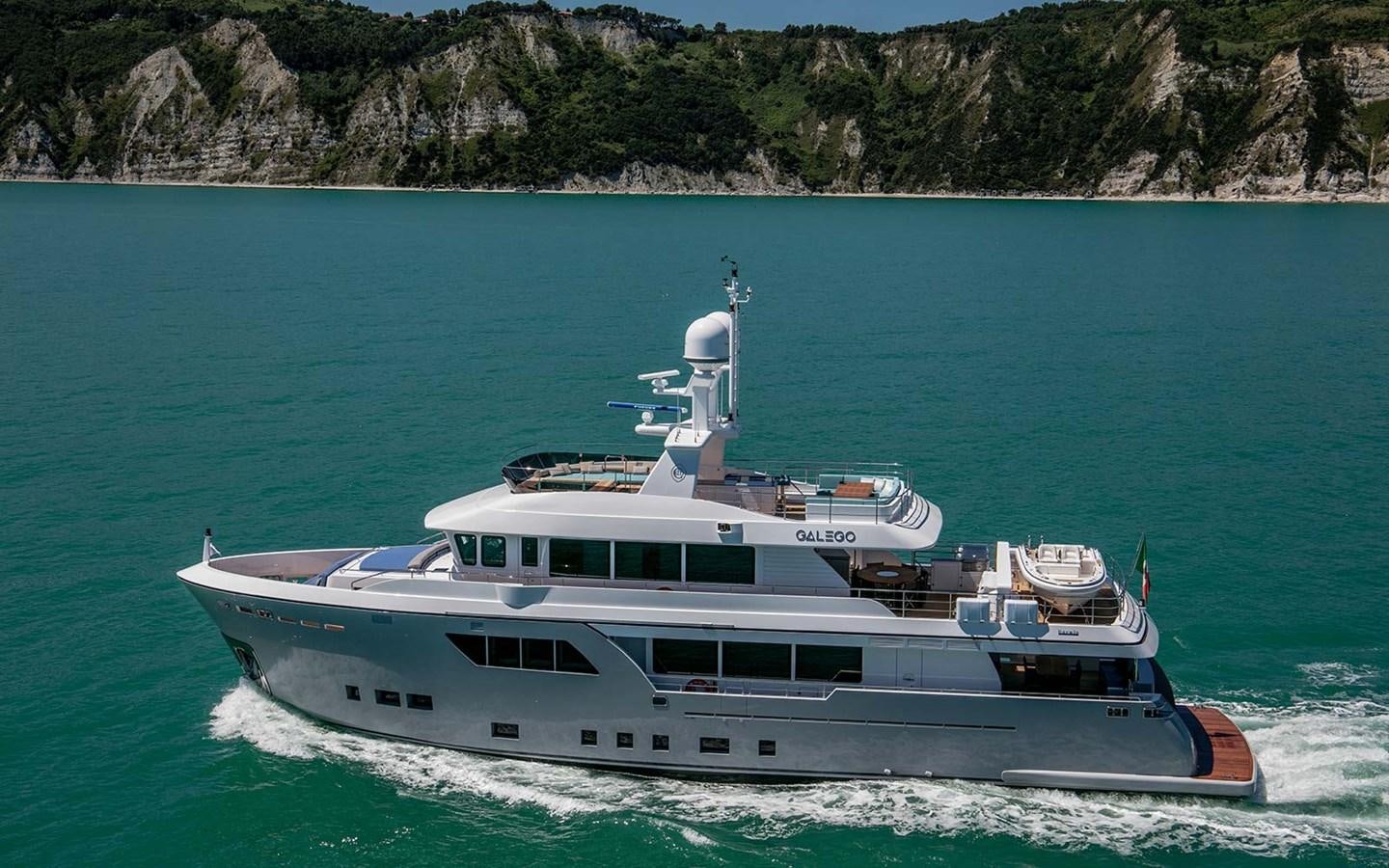 a boat on the water aboard ATLAS Yacht for Sale