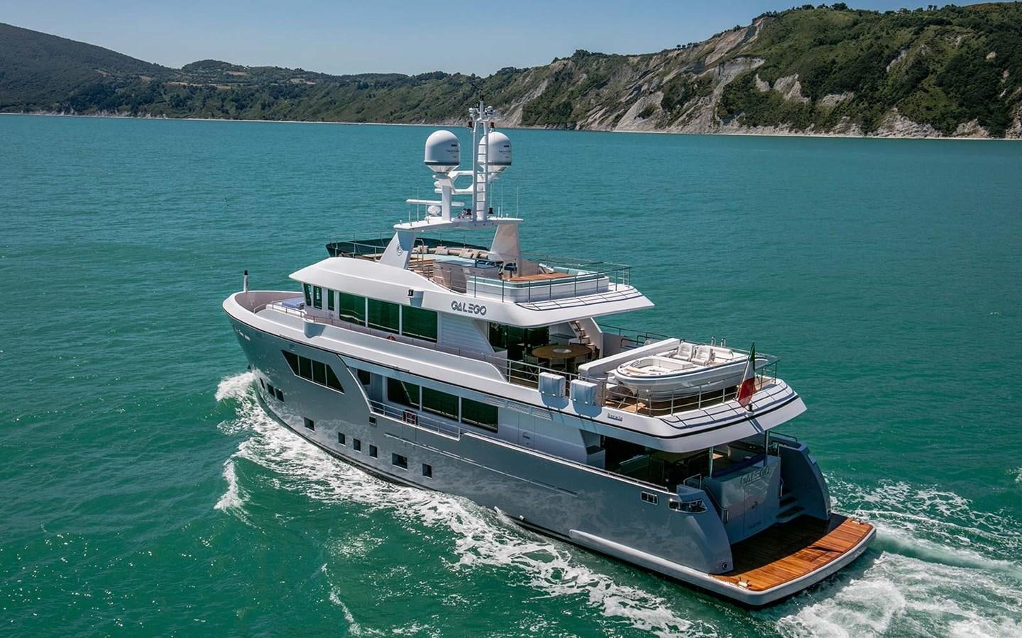 a boat on the water aboard ATLAS Yacht for Sale