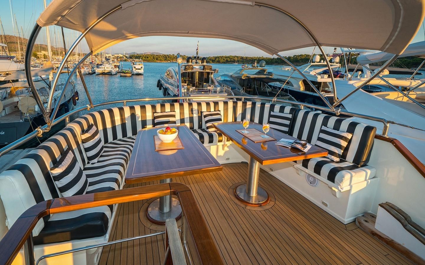 a boat on the water aboard LACROMA Yacht for Sale