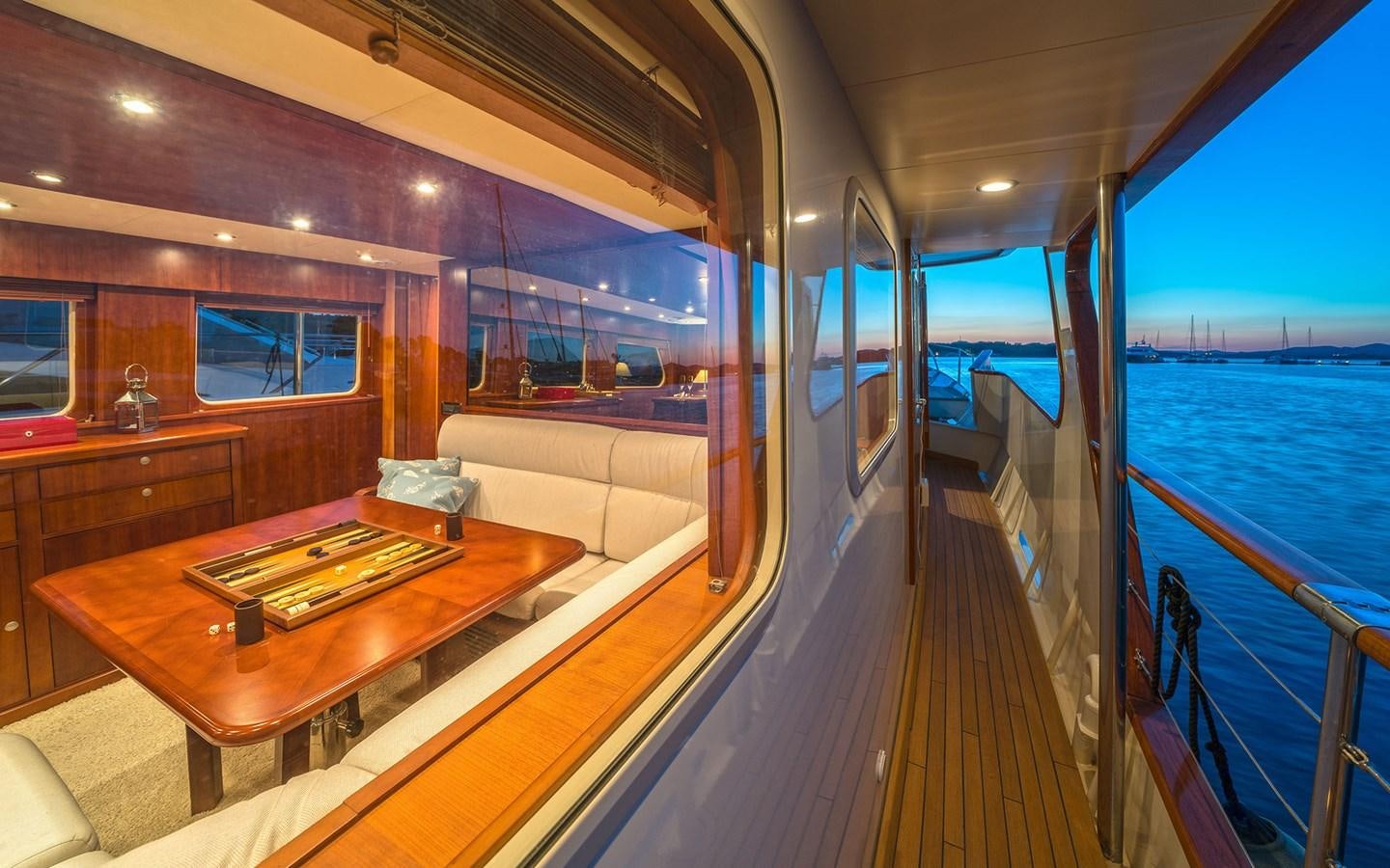 a boat on the water aboard LACROMA Yacht for Sale