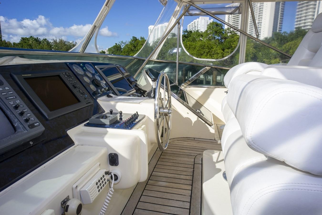 inside of a car aboard KARTESSA III Yacht for Sale
