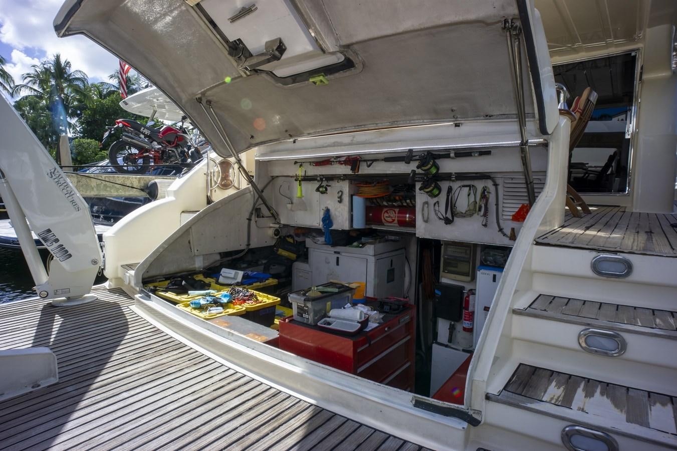 a close-up of a space ship aboard KARTESSA III Yacht for Sale