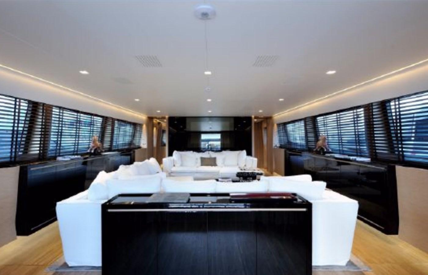 a room with a piano and a piano aboard BERTONA III Yacht for Sale