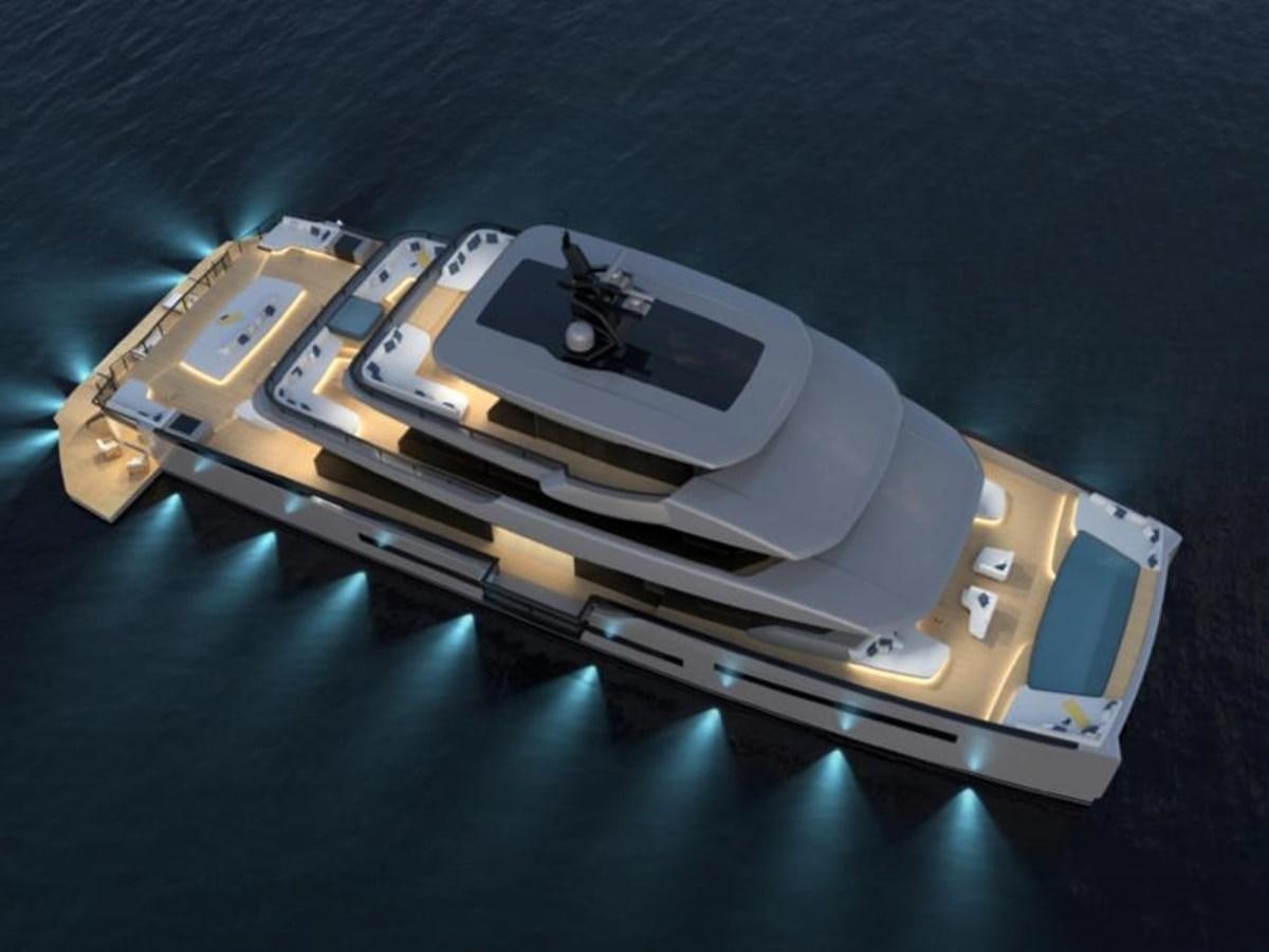 a space ship in the water aboard ZEFFIRO 150' Yacht for Sale