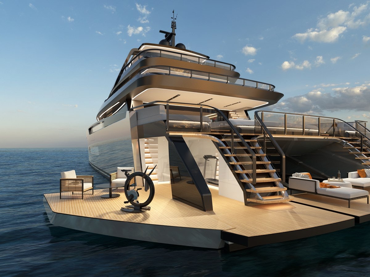 a boat on the water aboard ZEFFIRO 130' Yacht for Sale