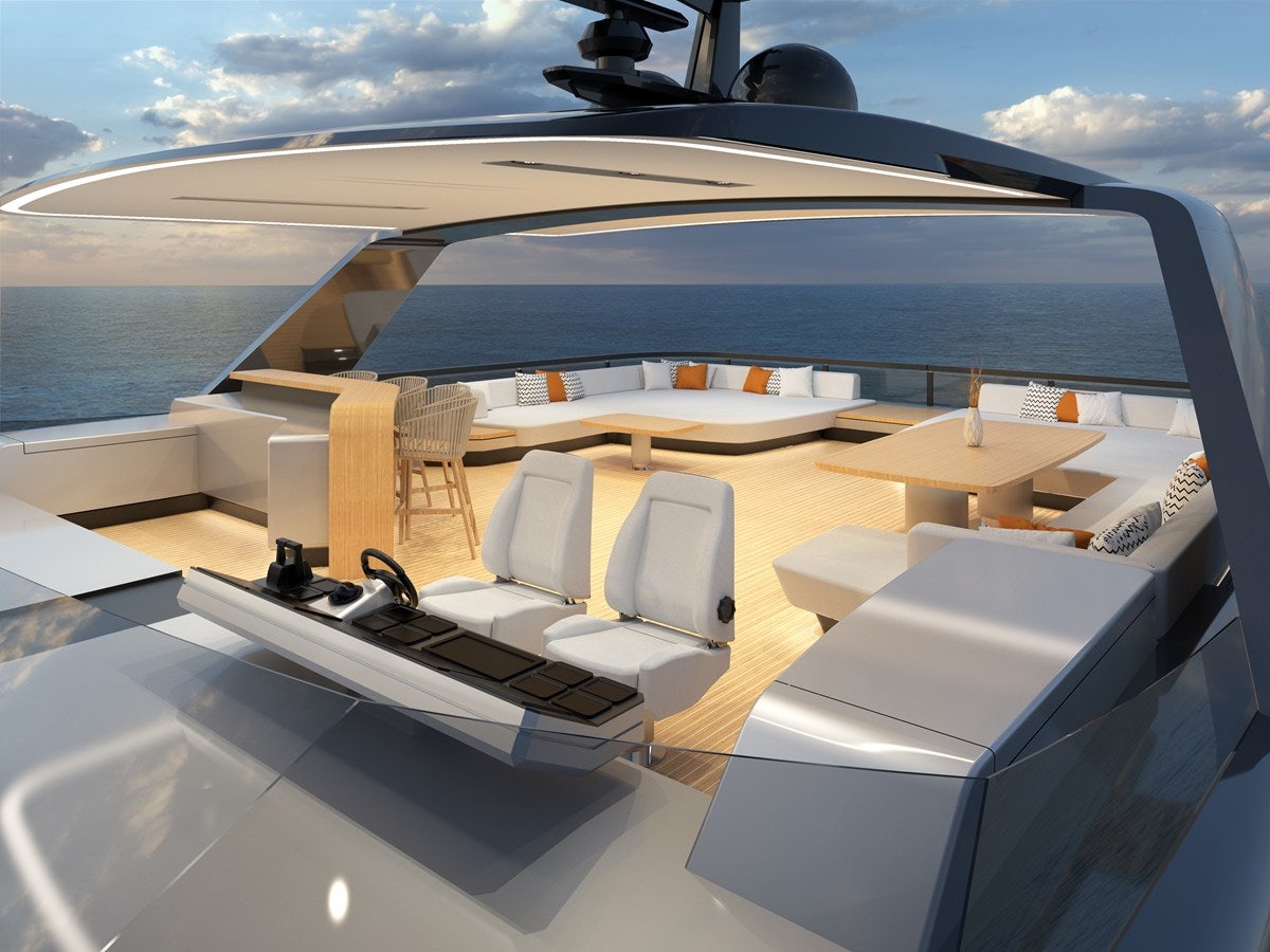 a boat on the water aboard ZEFFIRO 130' Yacht for Sale