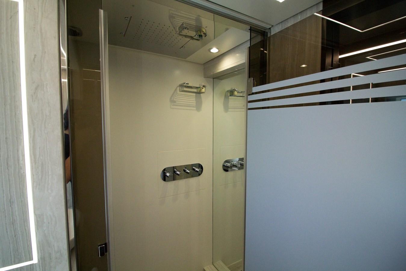 a bathroom with a shower unit aboard SEDA Yacht for Sale